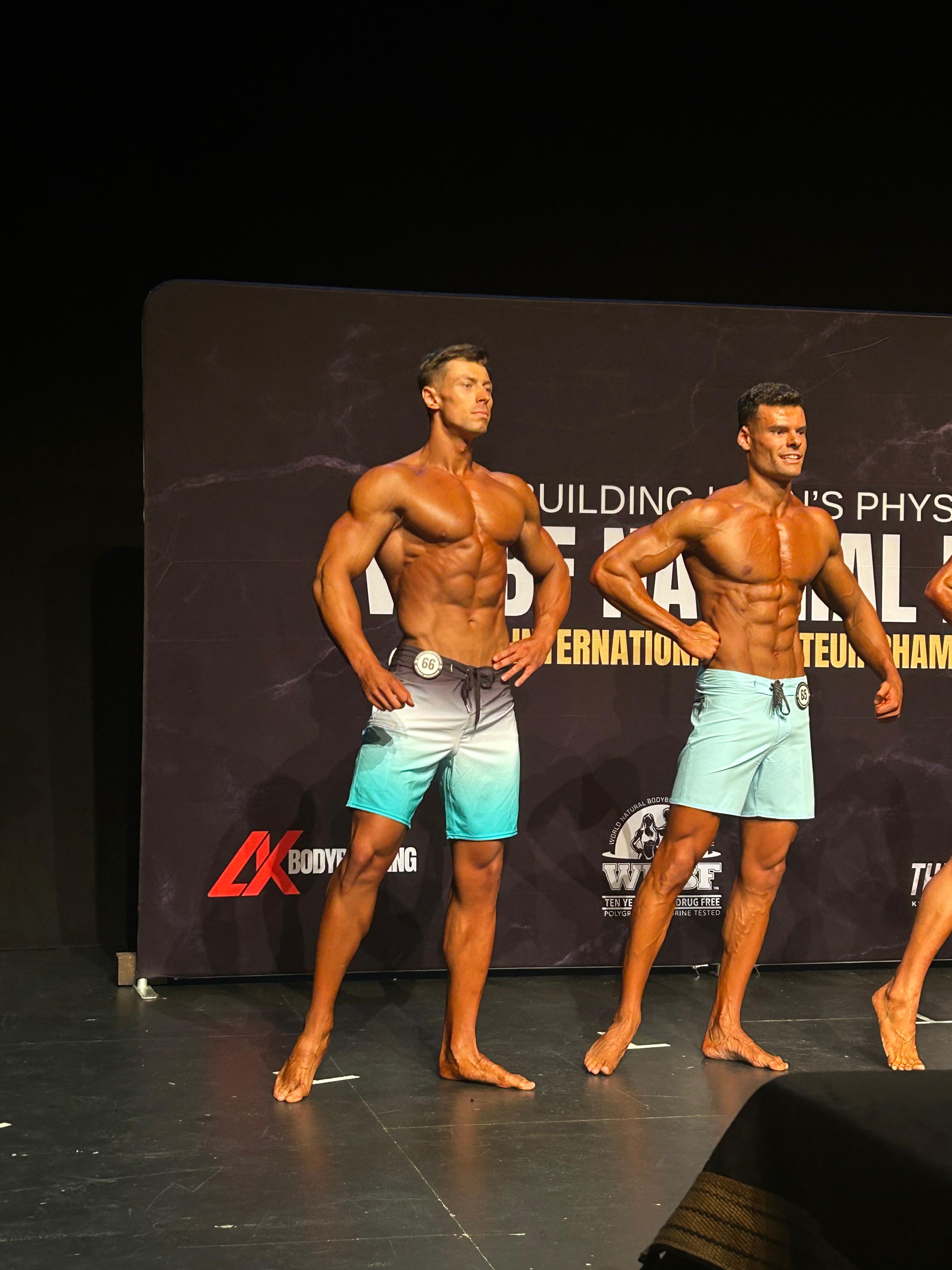 Łukasz Jaszczur podczas zawodów WNBF Belgium